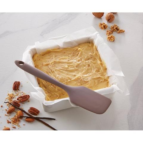 Spatule souple de cuisine antirayures en silicone 27 cm taupe Mathon Spatule souple de cuisine antirayures en silicone 27 cm taupe Mathon
