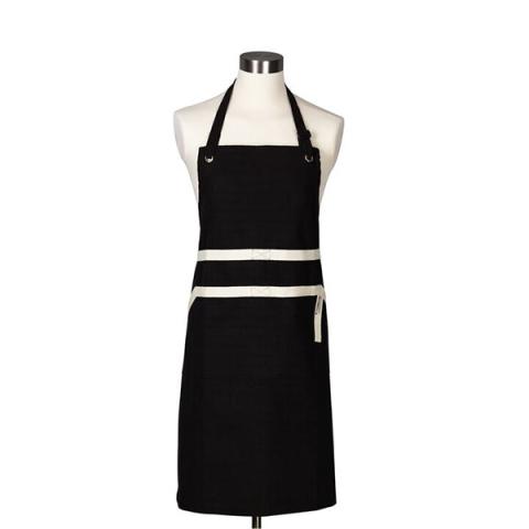 Tablier chef noir coton Le Creuset
