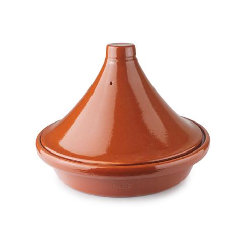 Tajine argile émaillée 32 cm marron  Ibili