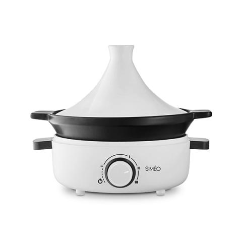 Tajine électrique céramique 4 personnes 1000 W blanc Simeo