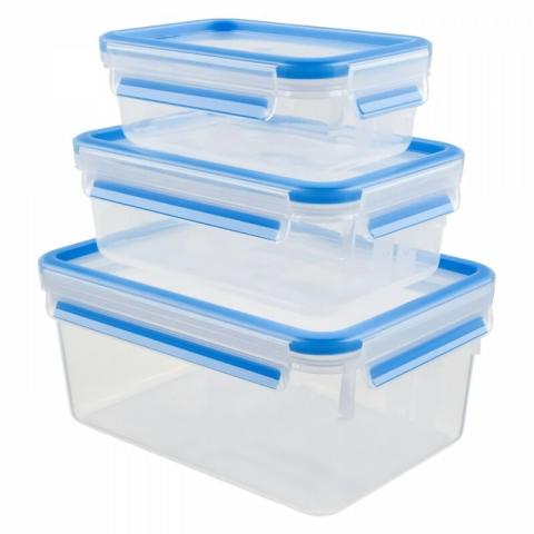 TEFAL K3028912 MASTERSEAL FRESH Lot de 3 boîtes rectangulaires de conservation alimentaire