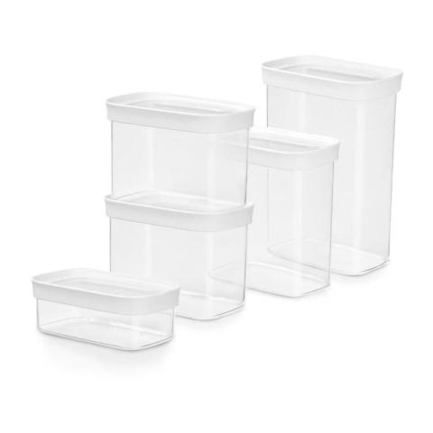 TEFAL Optima 5 boites de conservation alimentaire pour aliments secs, 100 % hermétique, 100 % hygiénique, Sans BPA N1142810