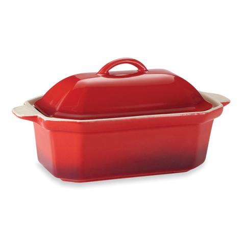 Terrine en céramique émaillée 20,5 cm rouge Mathon