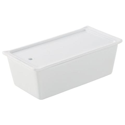 Terrine rectangulaire avec couvercle/plateau "Grands classiques" 19,7 cm 60 cl blanc Revol