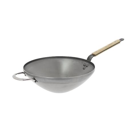 Wok acier Minéral B Bois 32 cm De Buyer Wok acier Minéral B Bois 32 cm De Buyer