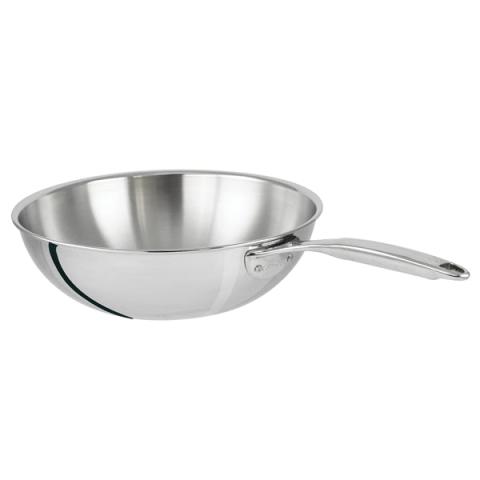 Wok tout inox Castel'Pro 30 cm Cristel
