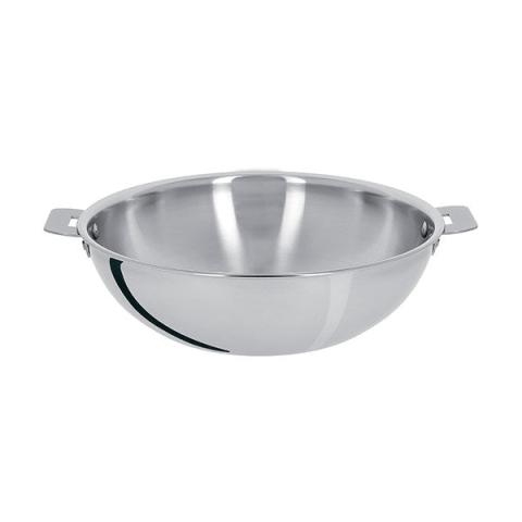 Wok tout inox Casteline sans manche 28 cm Cristel Wok tout inox Casteline sans manche 28 cm Cristel