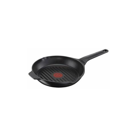 Tefal - E2154034 Aroma Poêle Grill 26 cm Fonte d'Aluminium Noir - Tous Feux dont Induction