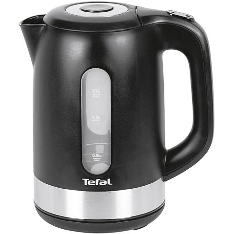 Tefal - Bouilloire électrique KO 3308 Base 360°, 1,7 l 2400 Watt noir / acier inoxydable