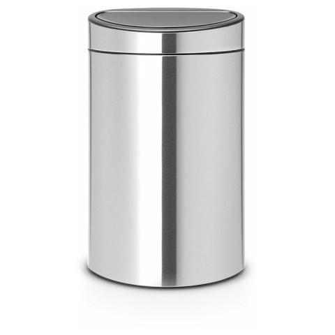Brabantia - Touch bin New matt steel anti traces de doigts 40 litres - Argent