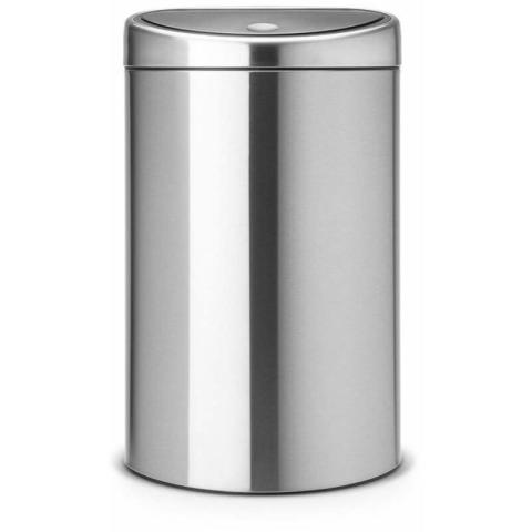 Touch bin New recycle matt steel anti traces de doigts 10+23 litres - Argent - Brabantia
